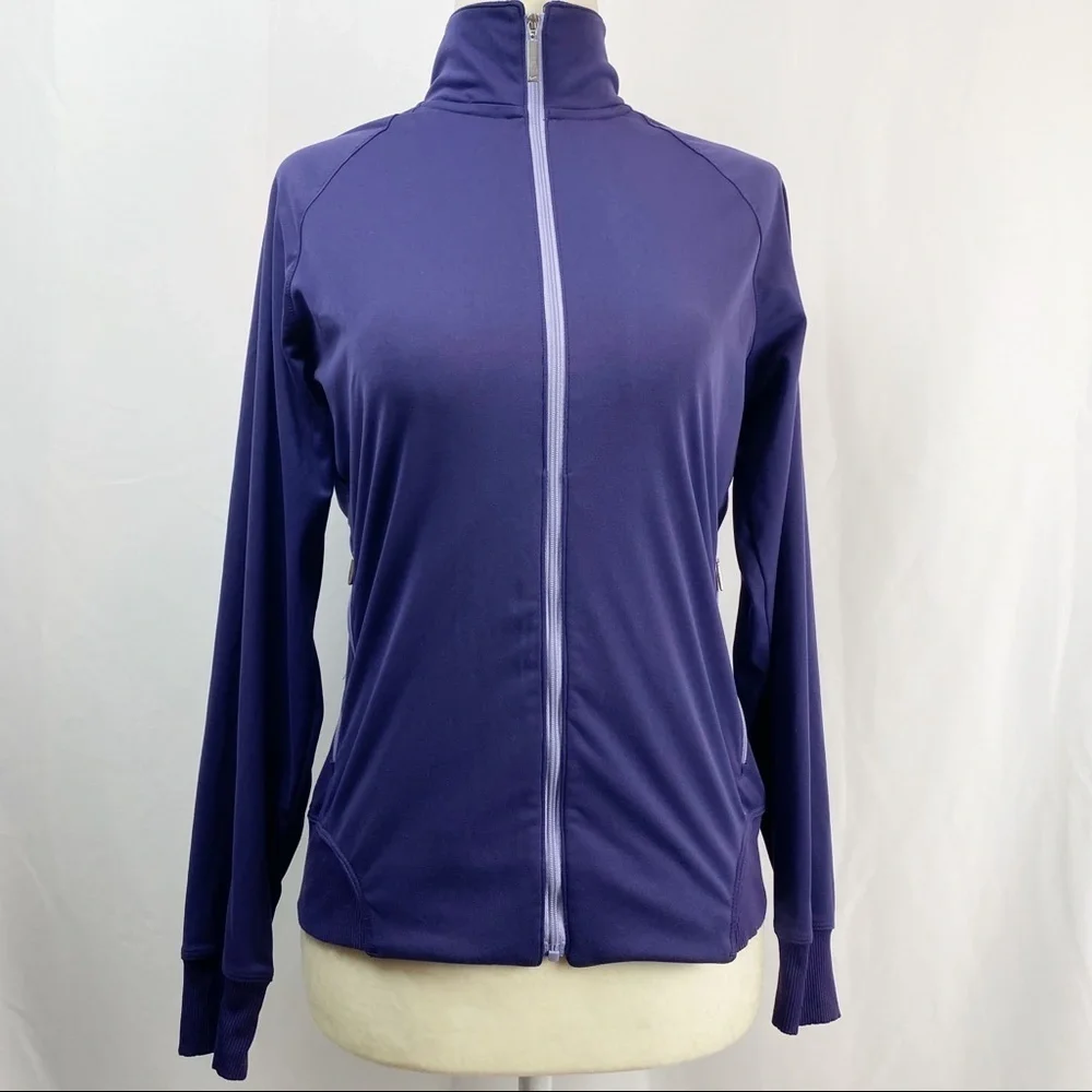 Nike Golf  Fit Dry Dark Purple Zip Up Track Jacket